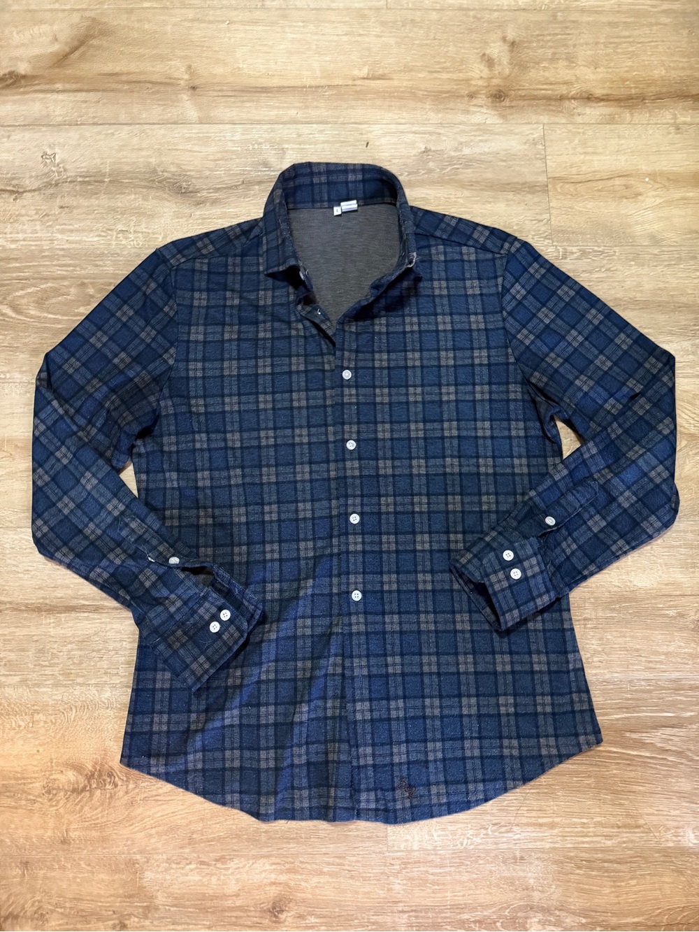 Men's Plaid Long-Sleeve Button-Down Shirt By State & Liberty - Blue